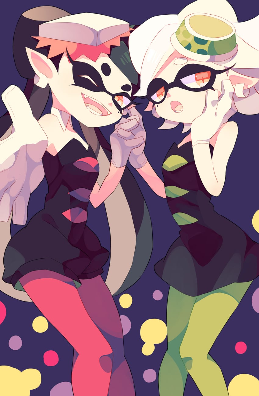 callie and marie (splatoon and 1 more) drawn by nagatsukiariake