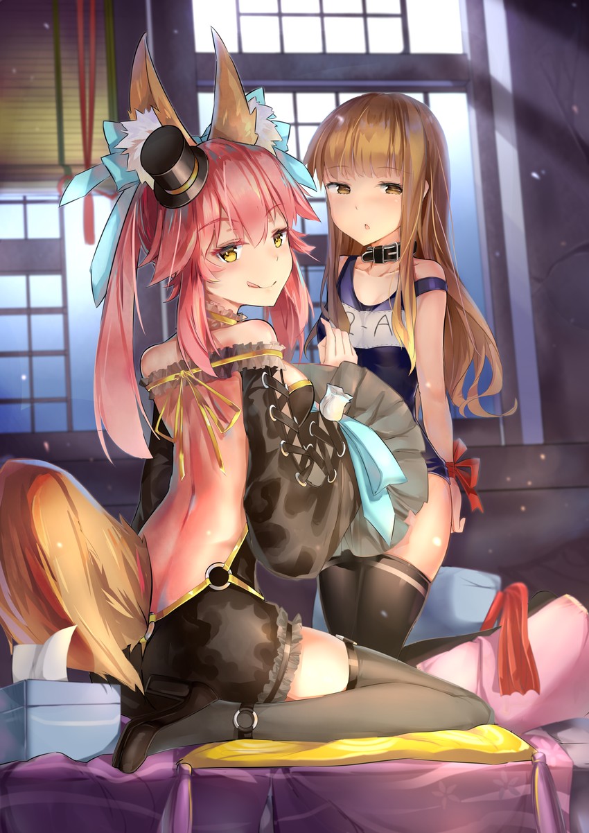 tamamo, tamamo no mae, and kishinami hakuno (fate and 2 more) drawn by hohaku