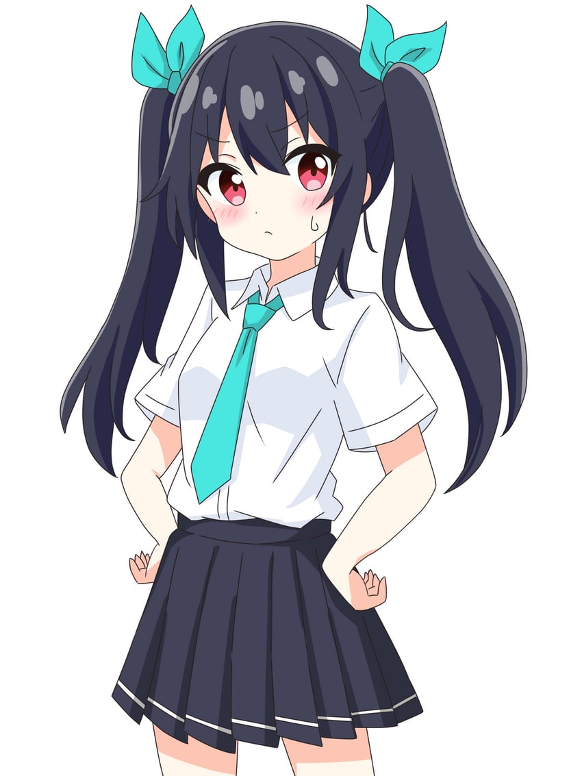 black-haired twintail girl (original) drawn by kotatsu-mazoku