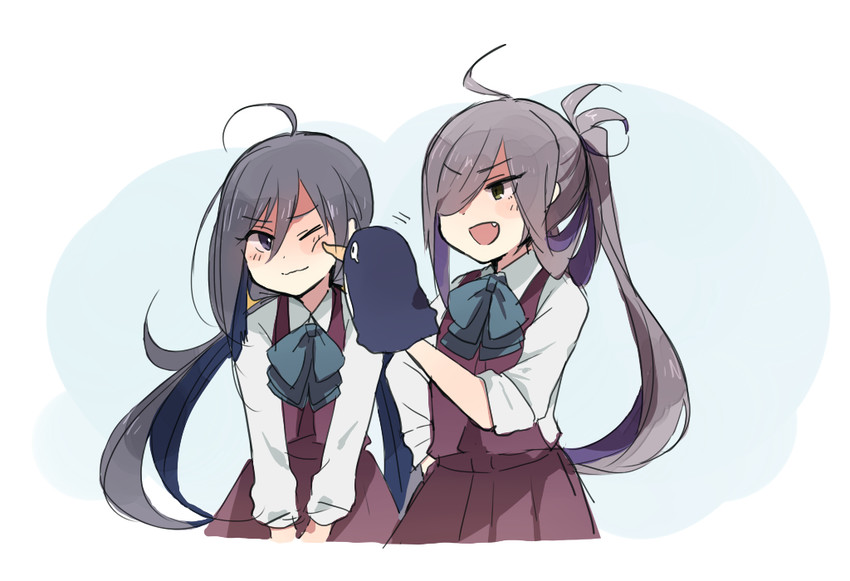 kiyoshimo, asashimo, and failure penguin (kantai collection) drawn by annin_musou