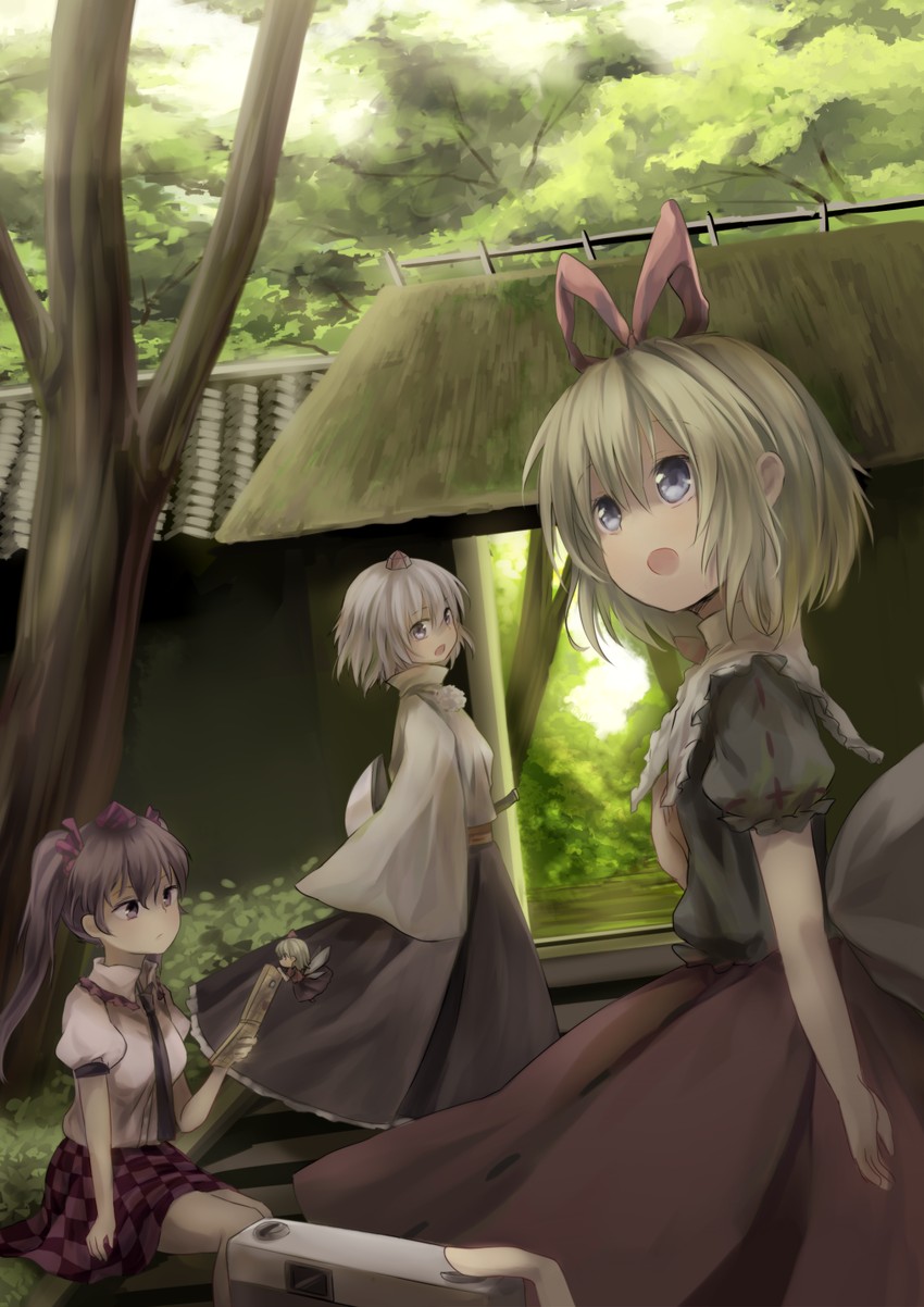 inubashiri momiji, himekaidou hatate, medicine melancholy, and su-san (touhou) drawn by dqn_(dqnww)