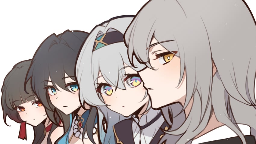 trailblazer, firefly, stelle, ruan mei, and lingsha (honkai and 1 more) drawn by xinzhizhu
