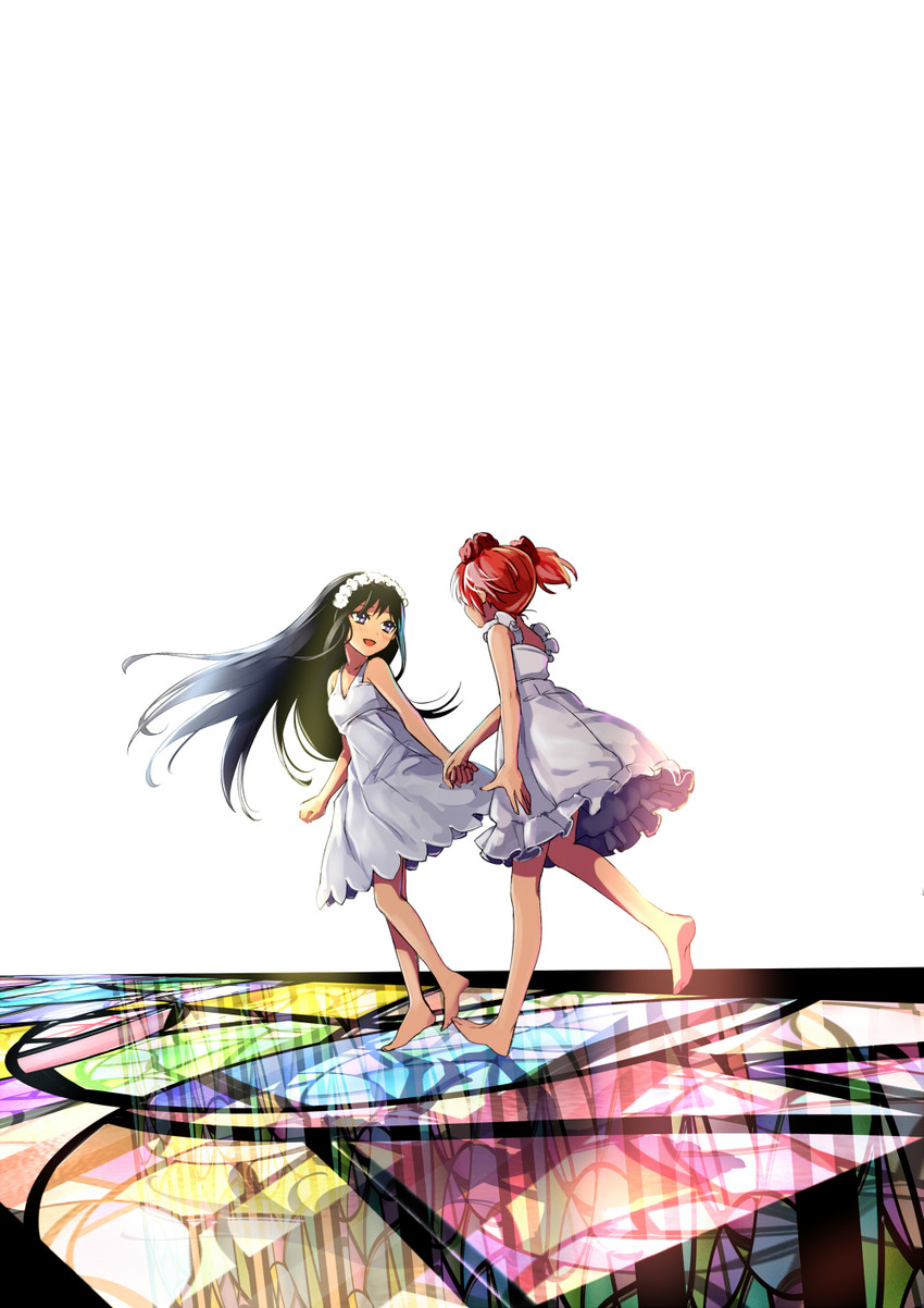 akemi homura and kaname madoka (mahou shoujo madoka magica and 1 more) drawn by logi_bunbukucha
