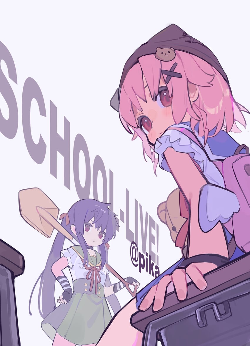 ebisuzawa kurumi and takeya yuki (gakkou gurashi!) drawn by pika_p1ka