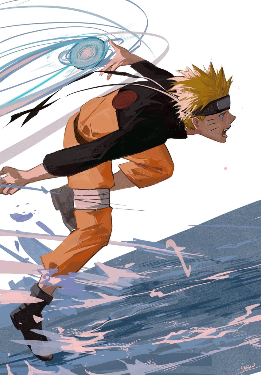 uzumaki naruto (naruto and 1 more) drawn by uyooww