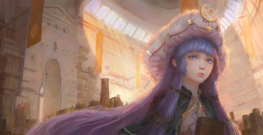 patchouli knowledge (touhou) drawn by zhang_peiyang