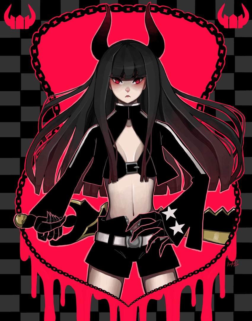 black gold saw (black rock shooter) drawn by kayla_speciale