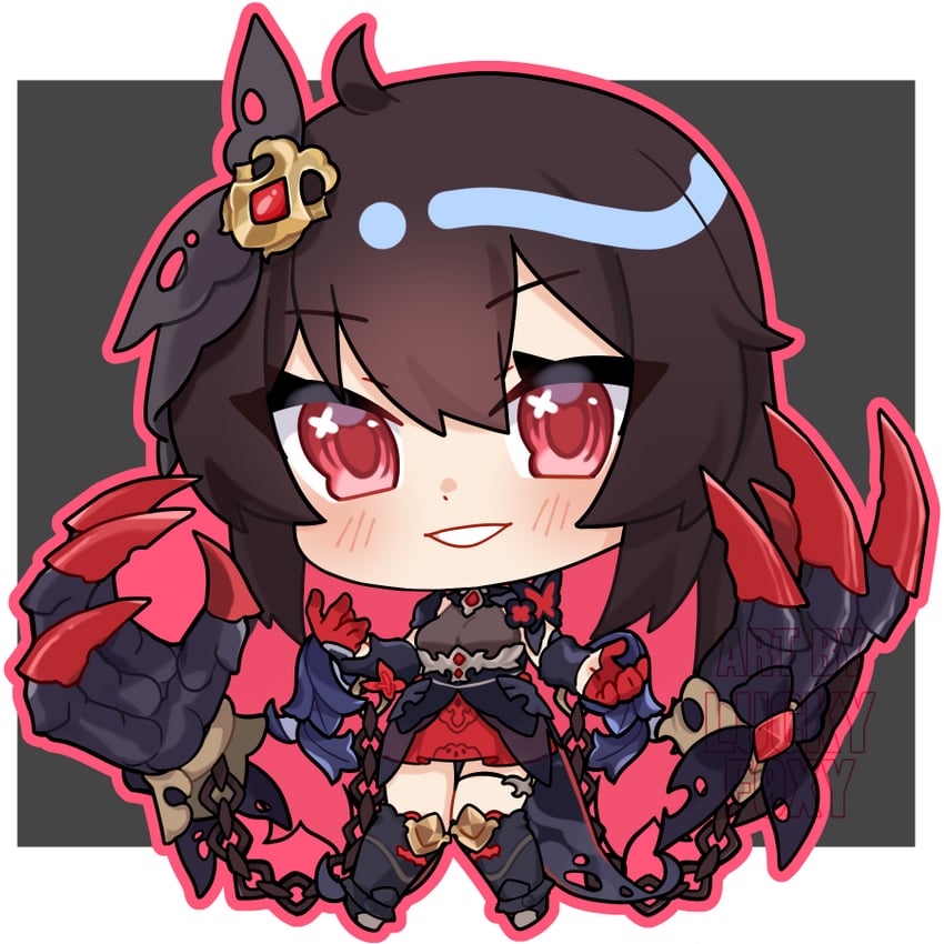 seele vollerei and seele (honkai and 1 more) drawn by luckyf0xy