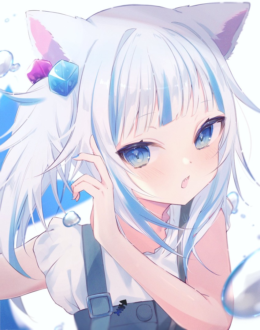 gawr gura (hololive and 1 more) drawn by okomeillust