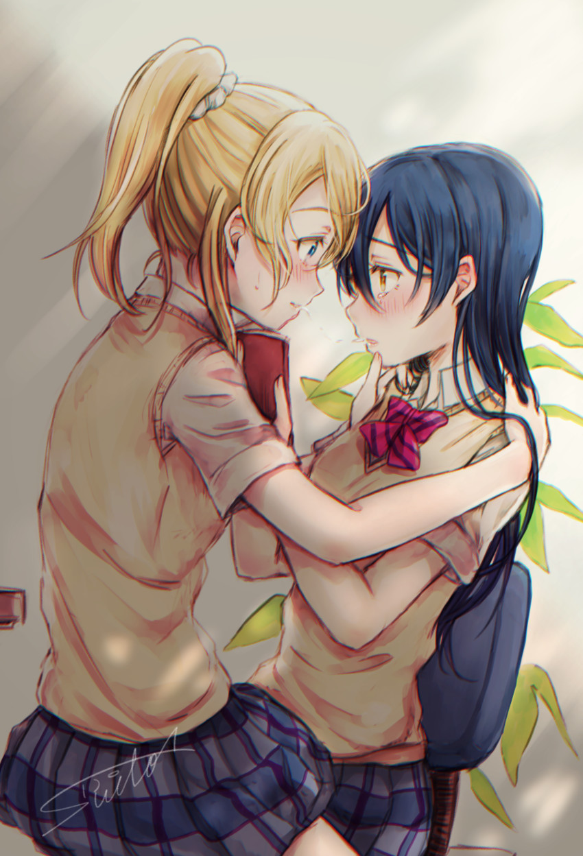 sonoda umi and ayase eli (love live! and 1 more) drawn by suito