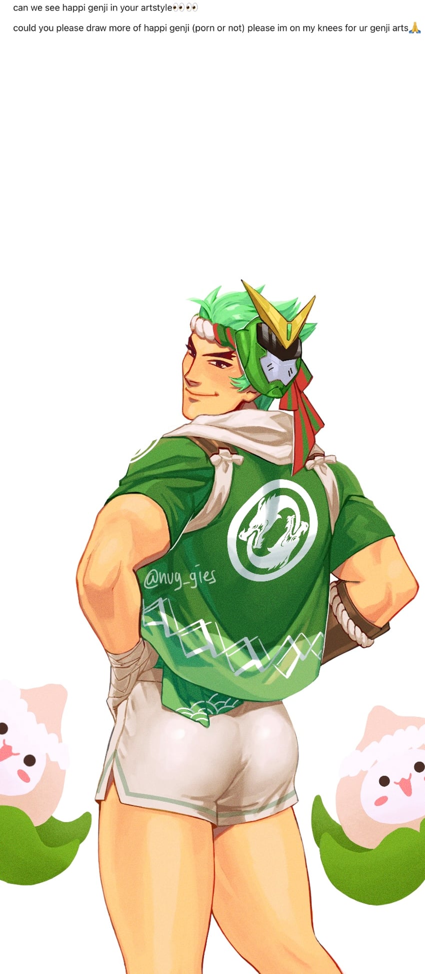 genji and happi genji (overwatch and 1 more) drawn by nuggies_(nug_gies)