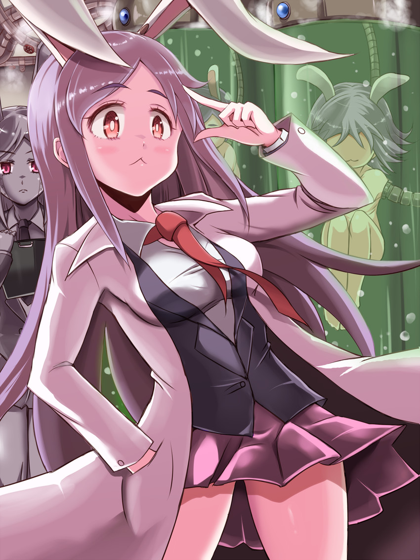 reisen udongein inaba, hisui, fake hisui, and metal hisui (touhou and 1 more) drawn by enperuto_(yarumi)