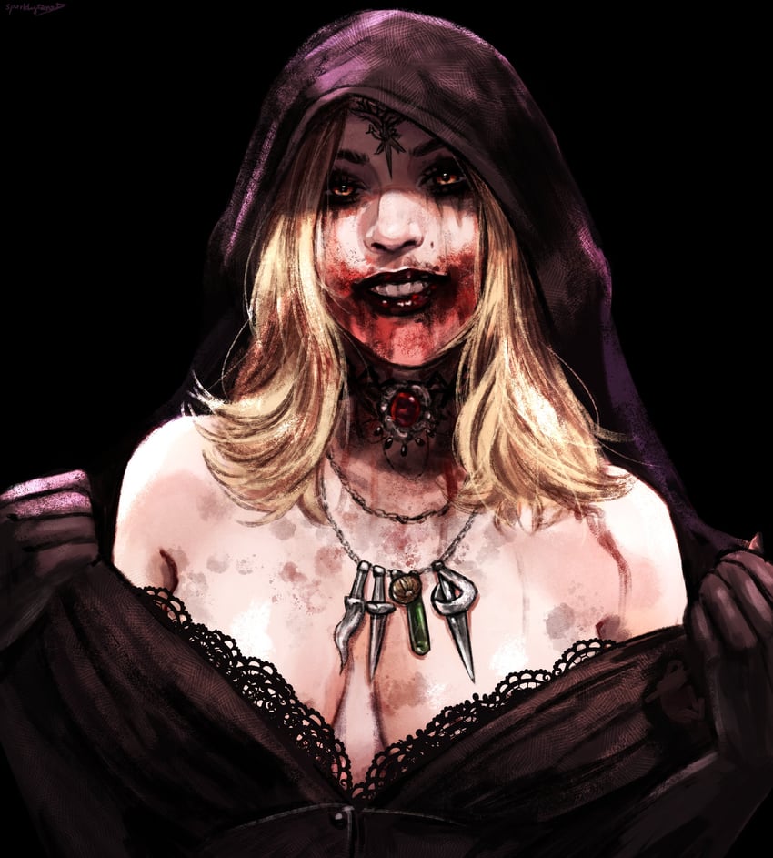 bela dimitrescu (resident evil and 1 more) drawn by sparklyboo