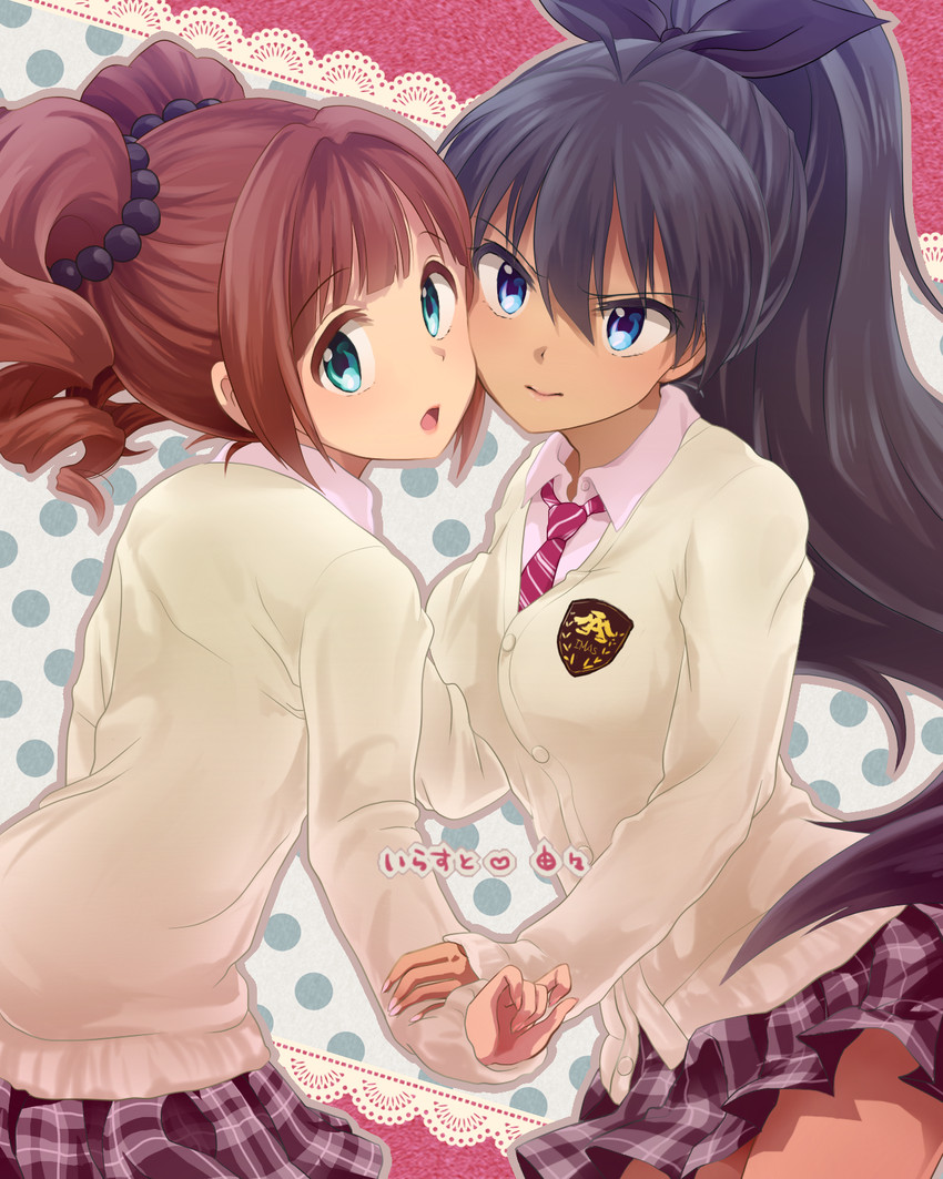 ganaha hibiki and takatsuki yayoi (idolmaster and 1 more) drawn by yuyu_(yuyurhythm)