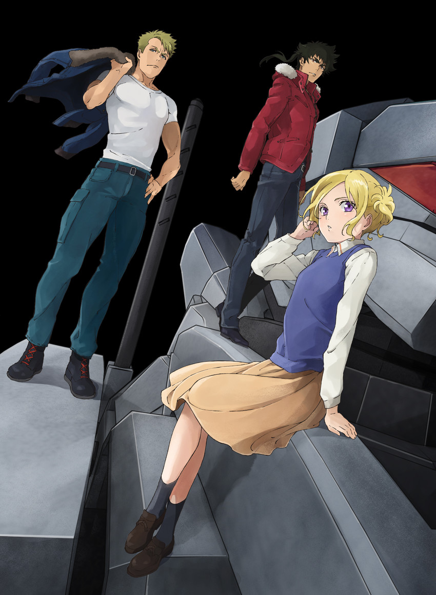 ouma kennosuke tokisada, sophie noel, and tom borden (kuromukuro)