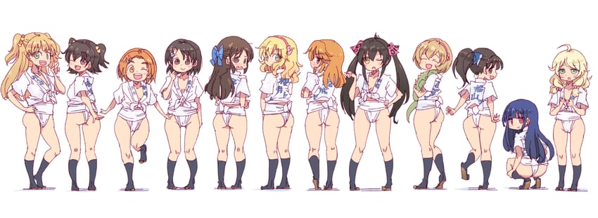 tachibana arisu, jougasaki rika, sakurai momoka, akagi miria, sasaki chie, and 8 more (idolmaster and 1 more) drawn by 4040_(abonriya)