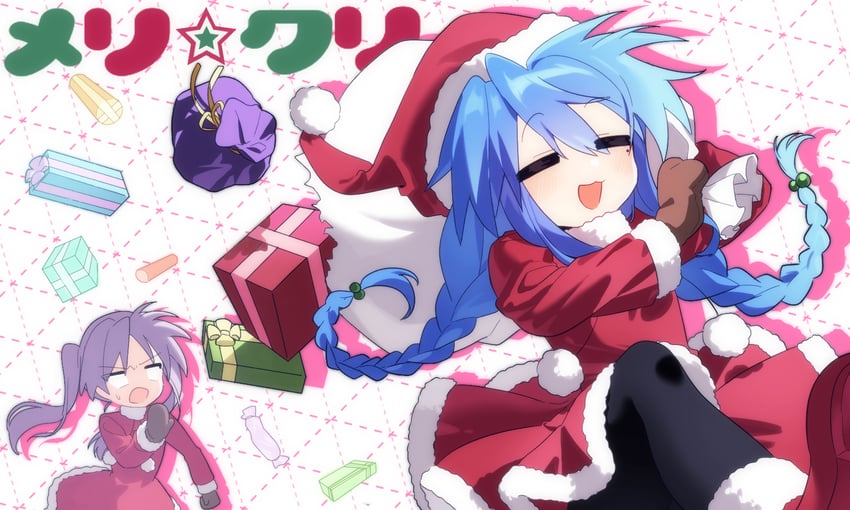 hiiragi kagami and izumi konata (lucky star) drawn by kyarv_con