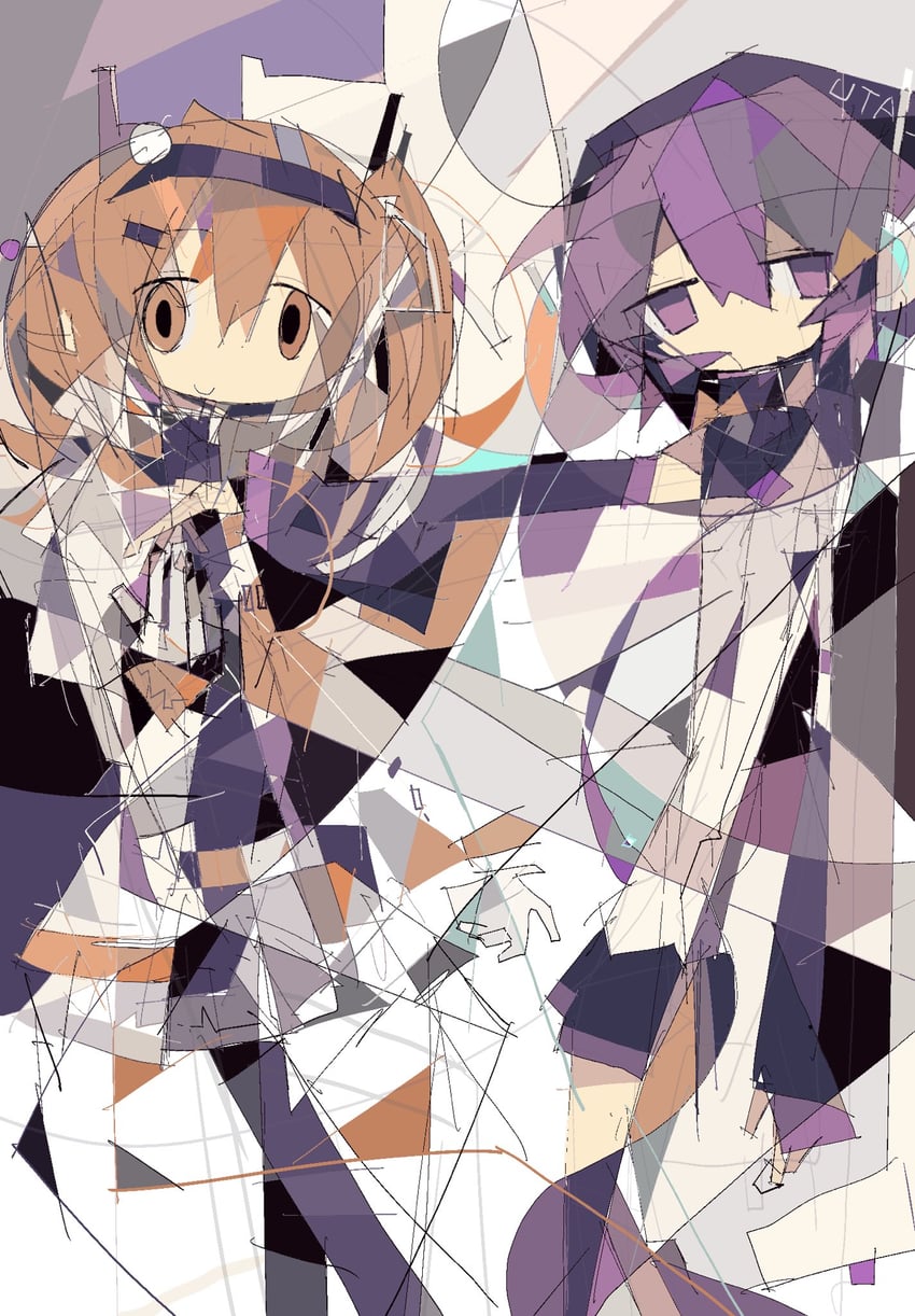 adachi rei and utane uta (utau and 1 more) drawn by darkduckling