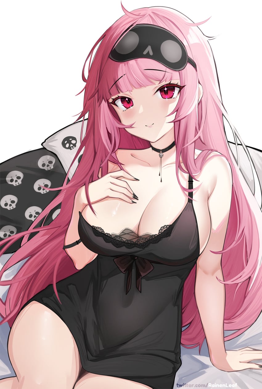 mori calliope (hololive and 1 more) drawn by rainenleaf