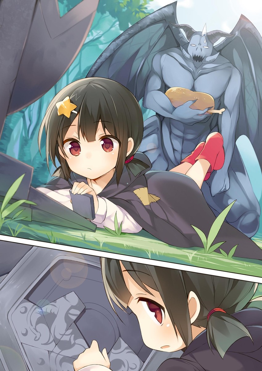 komekko and host (kono subarashii sekai ni shukufuku wo!) drawn by mishima_kurone