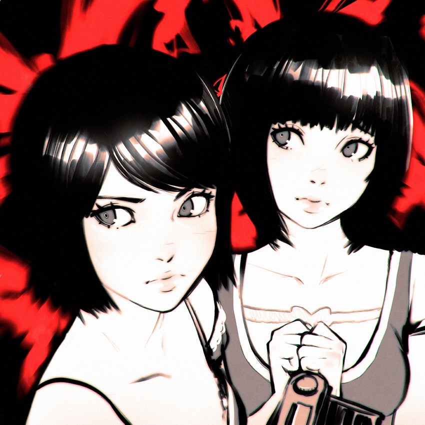 amakura mio and amakura mayu (fatal frame and 1 more) drawn by ilya_kuvshinov