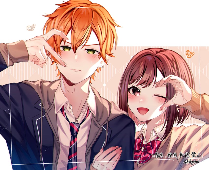 shinonome ena and shinonome akito (project sekai) drawn by nhrg806