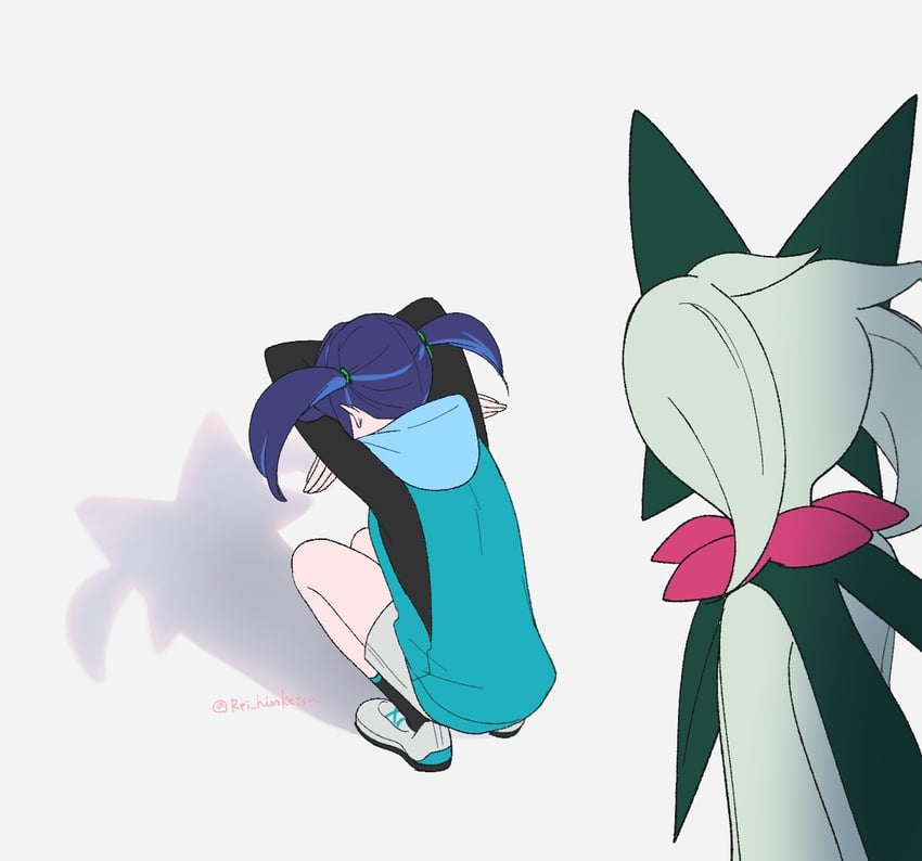 liko and meowscarada (pokemon and 1 more) drawn by rei_hinketsu