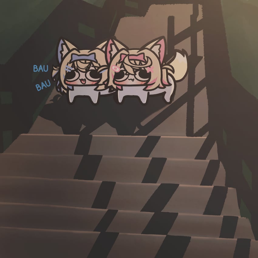 fuwawa abyssgard and mococo abyssgard (hololive and 1 more) drawn by miyaoo1224