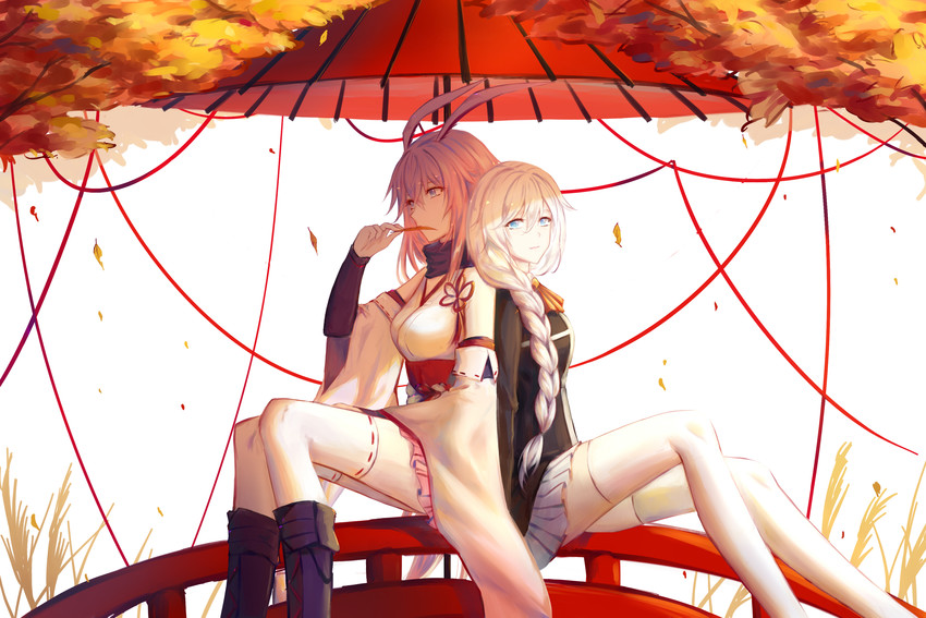 yae sakura and kallen kaslana (honkai and 1 more) drawn by xing_muhen