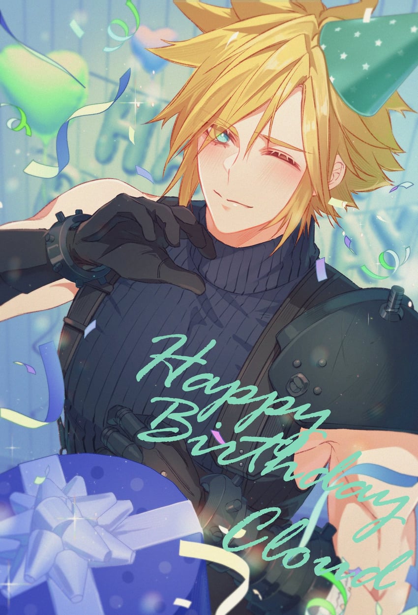 cloud strife (final fantasy and 3 more) drawn by lyell_ff14