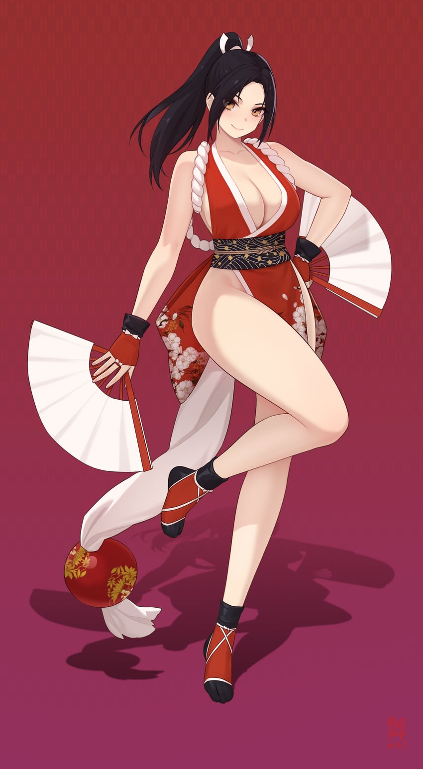 shiranui mai (the king of fighters and 1 more) drawn by rekaerb_maerd