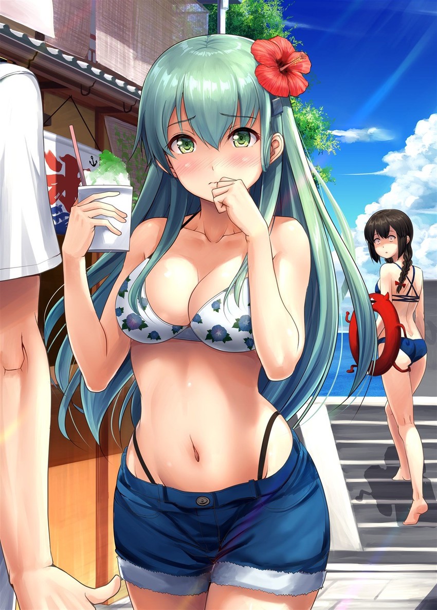 admiral, suzuya, isonami, and enemy lifebuoy (kantai collection) drawn by ichikawa_feesu