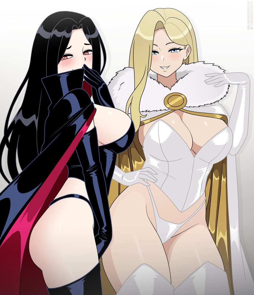 emma frost and selene gallio (marvel and 1 more) drawn by nico-neko