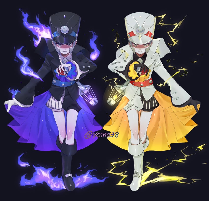 ingo and emmet (pokemon and 1 more) drawn by yoino38