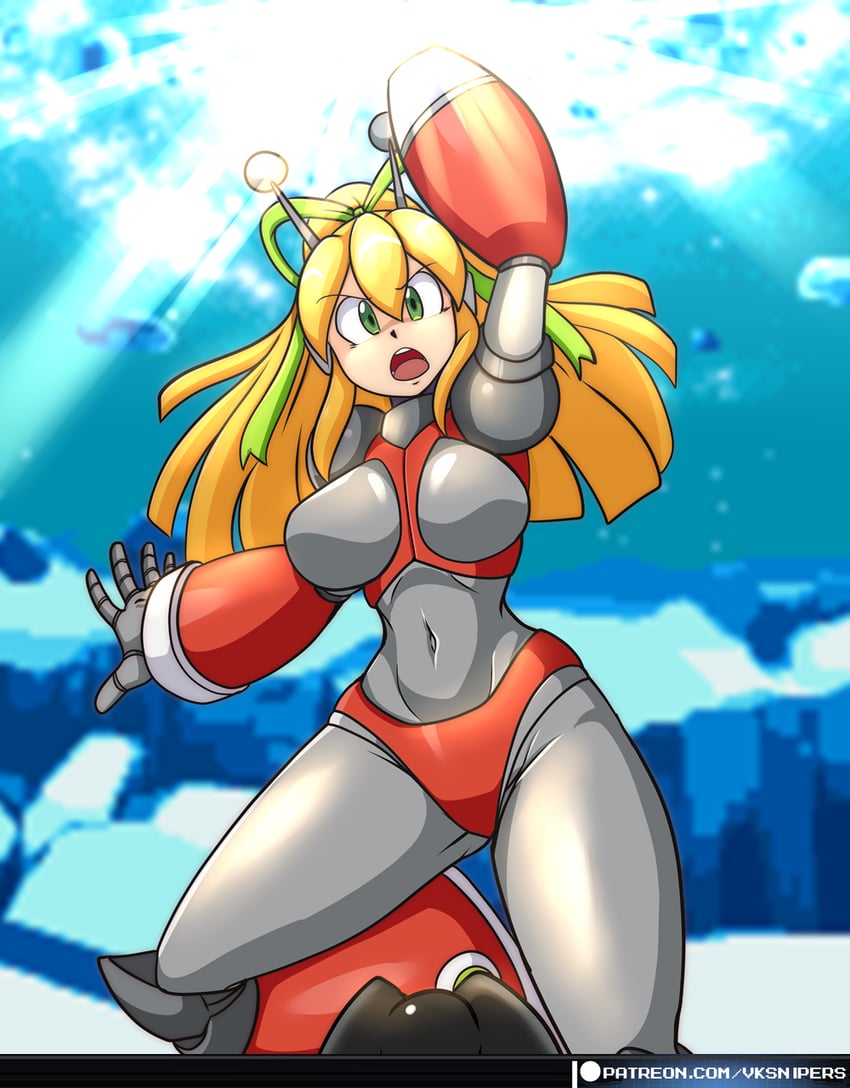 roll and hyper roll (mega man and 1 more) drawn by vcampan