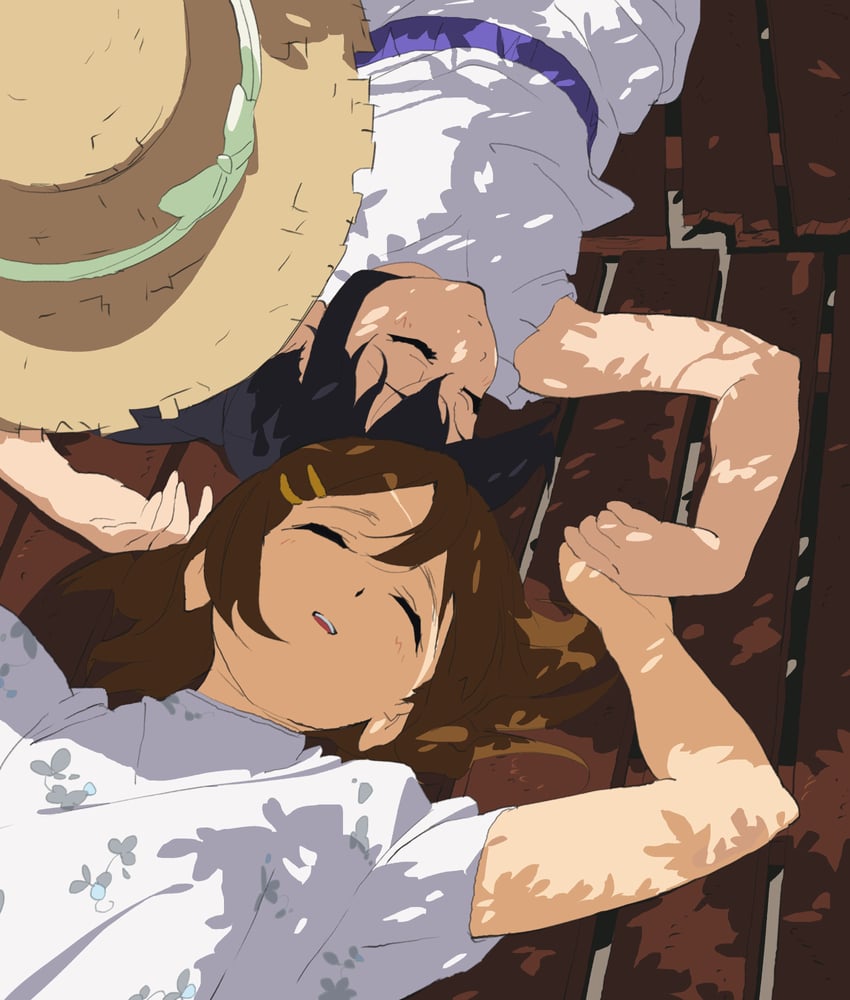 akiyama mio and hirasawa yui (k-on!) drawn by anmi1702
