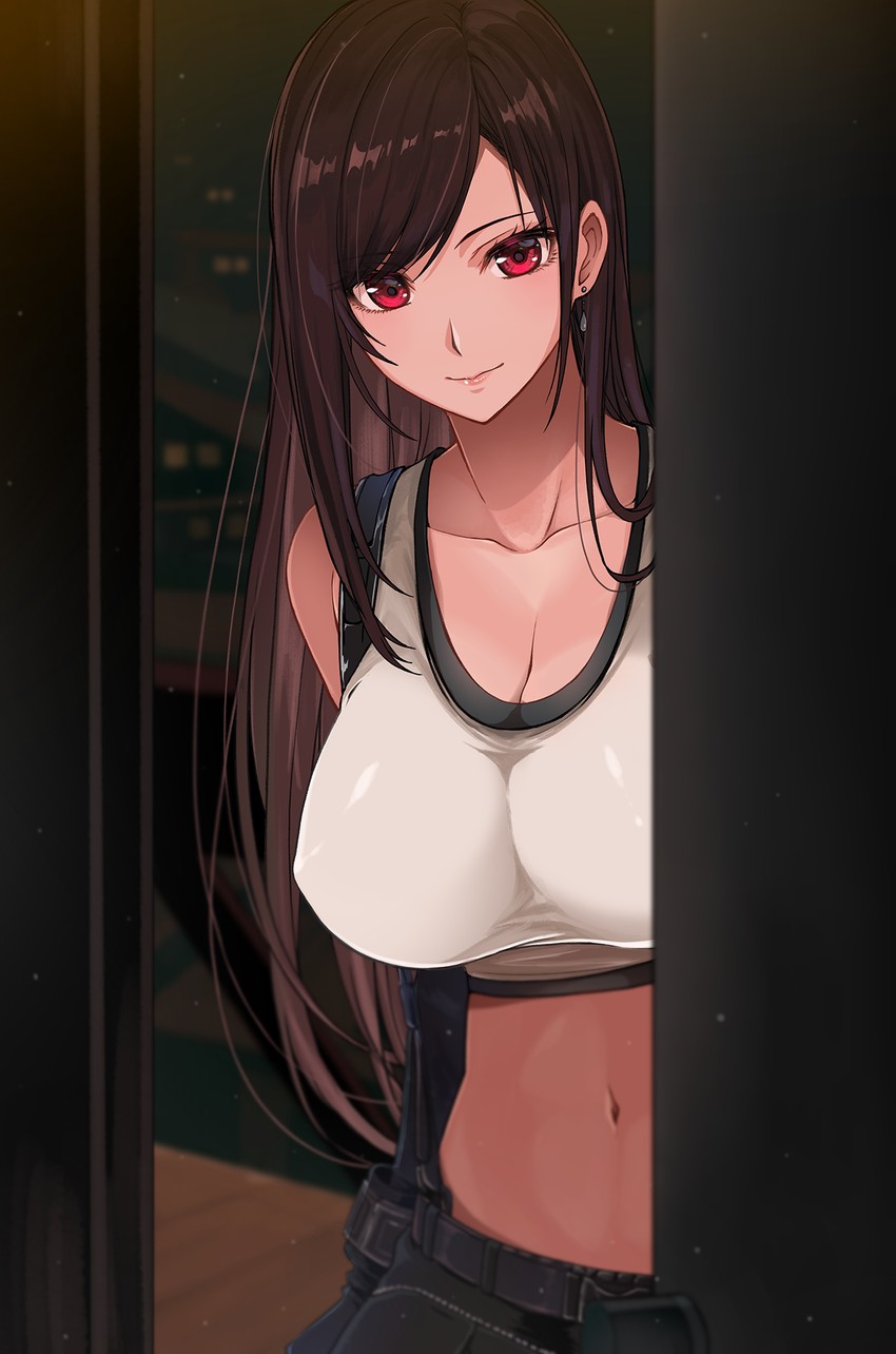 tifa lockhart (final fantasy and 2 more) drawn by denken