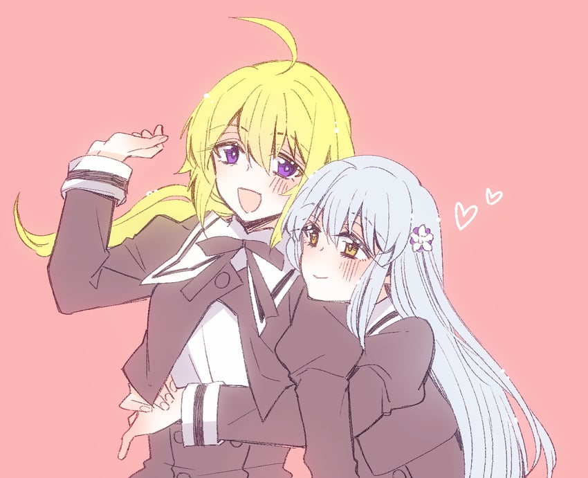 egawa kusumi and amano soraha (assault lily) drawn by sorato_(astllatte)