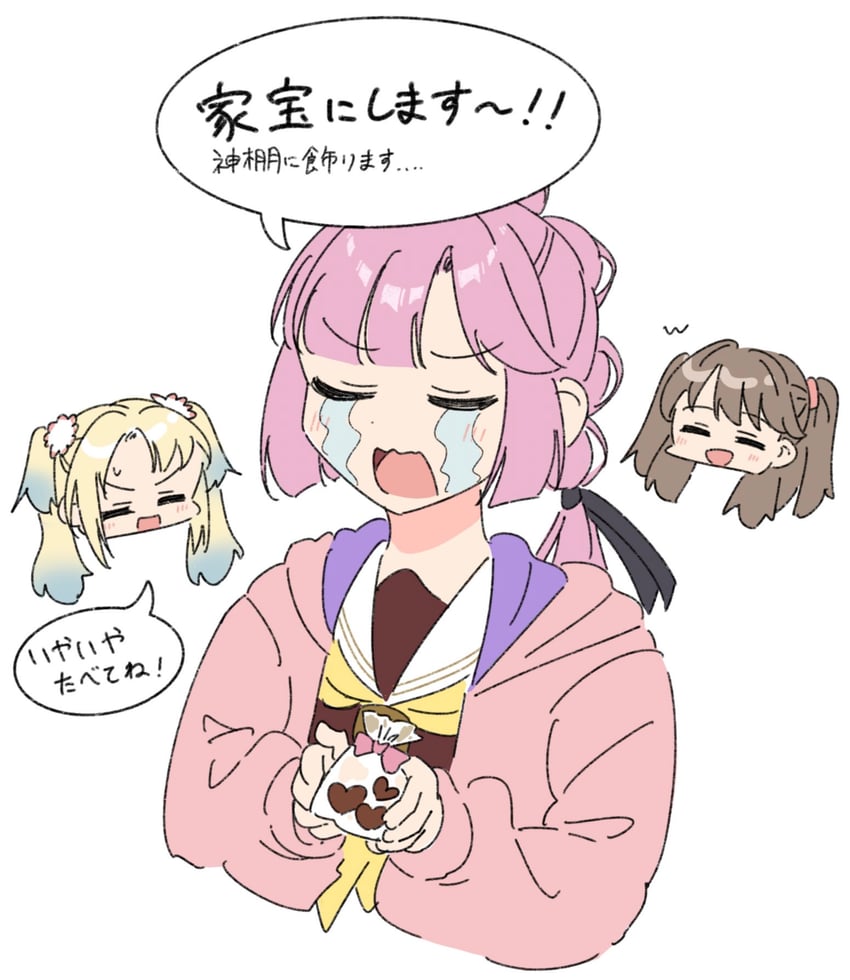 fujishima megumi, osawa rurino, and anyoji hime (love live! and 1 more) drawn by llkapital