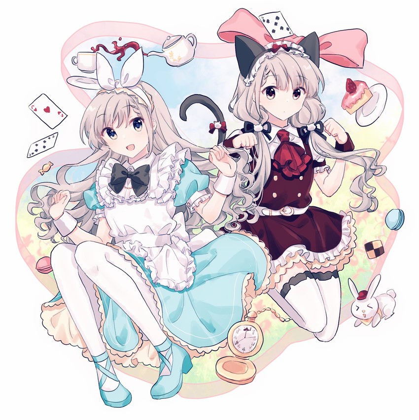 alice, hisakawa hayate, and hisakawa nagi (idolmaster and 2 more) drawn by migolu