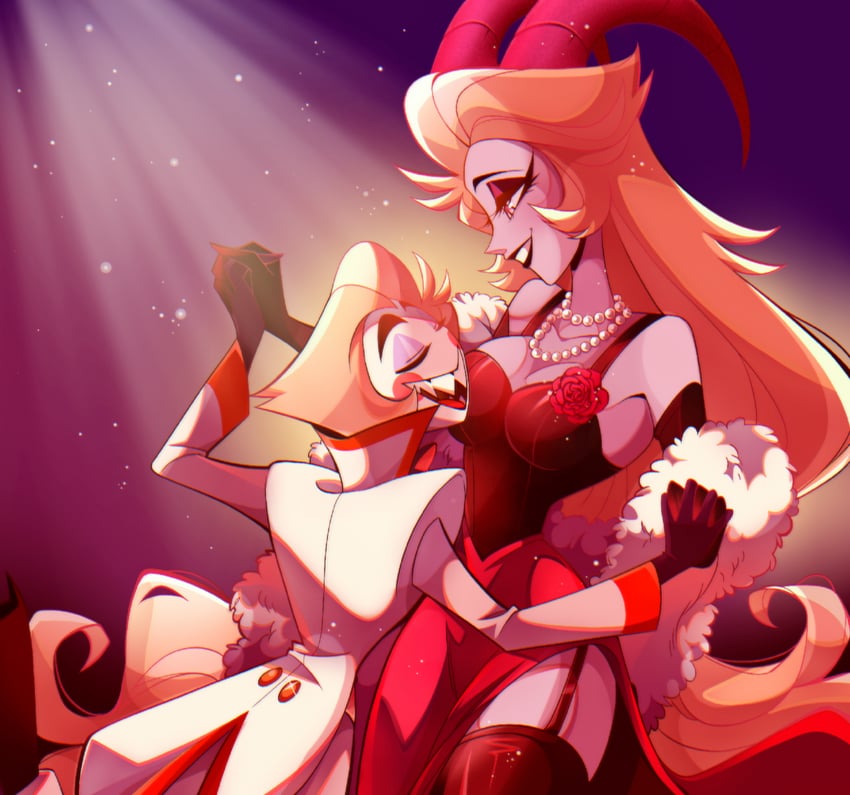 lucifer morningstar and lilith (hazbin hotel) drawn by chandllucky