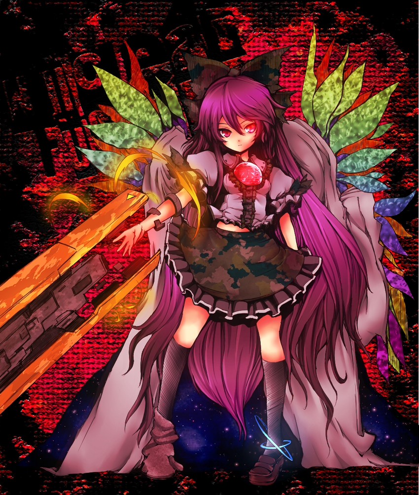 reiuji utsuho (touhou) drawn by shishigami_(sunagimo) and xmemento_morix