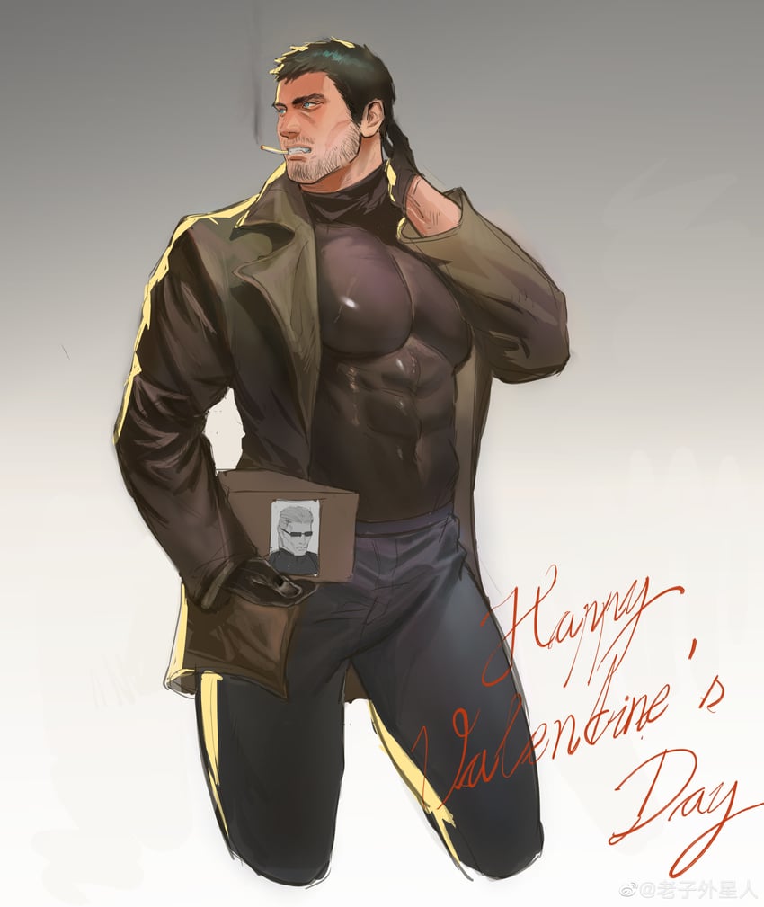 chris redfield (resident evil and 1 more) drawn by laoziwai_xingren