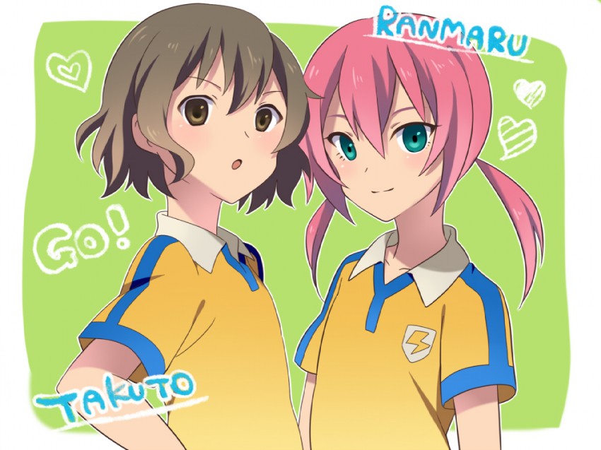 kirino ranmaru and shindou takuto (inazuma eleven and 1 more) drawn by kyu