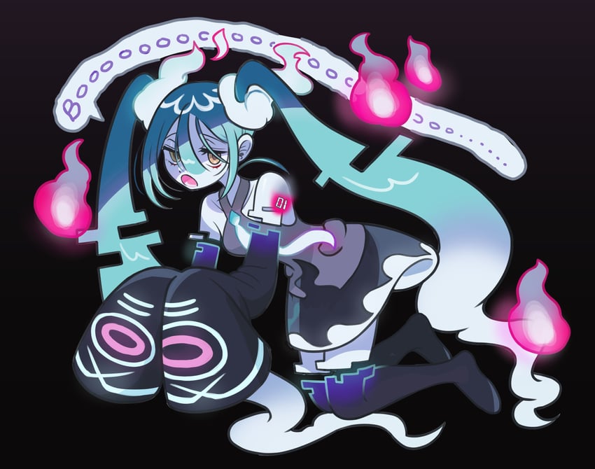 hatsune miku and ghost miku (pokemon and 2 more) drawn by gamdoli