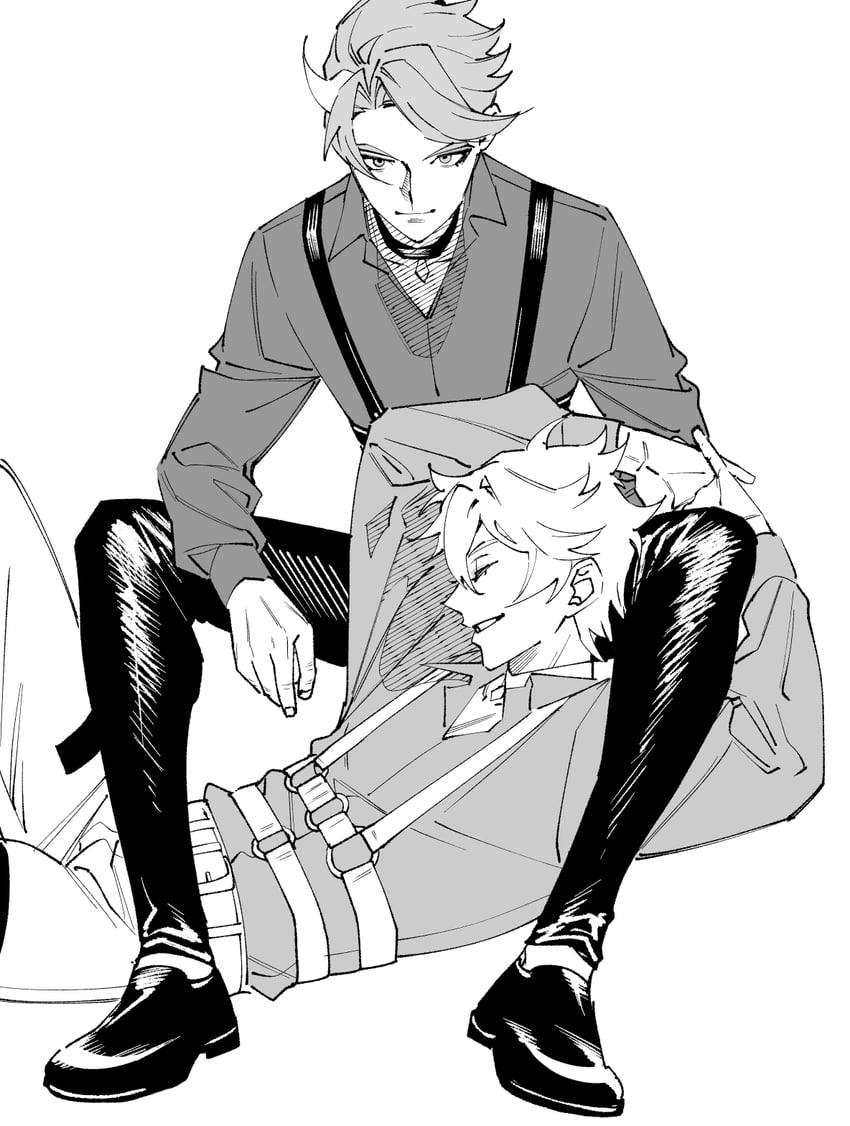 ibuki touma and hughie (pretty series and 1 more) drawn by zashima