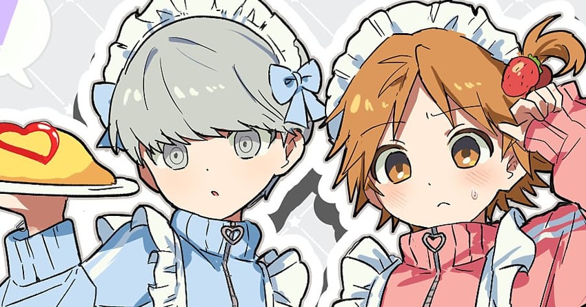 narukami yu and hanamura yousuke (persona and 1 more) drawn by nt_26