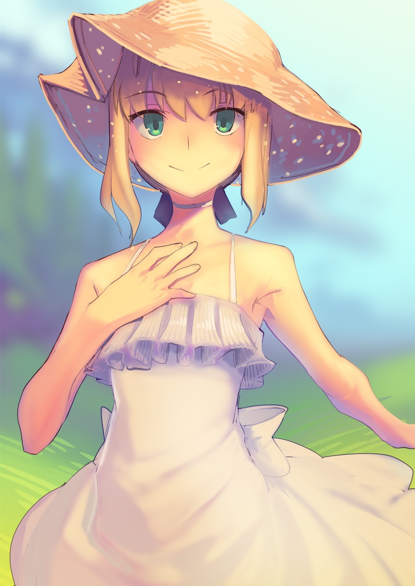 artoria pendragon and saber (fate and 1 more) drawn by boa_(brianoa)