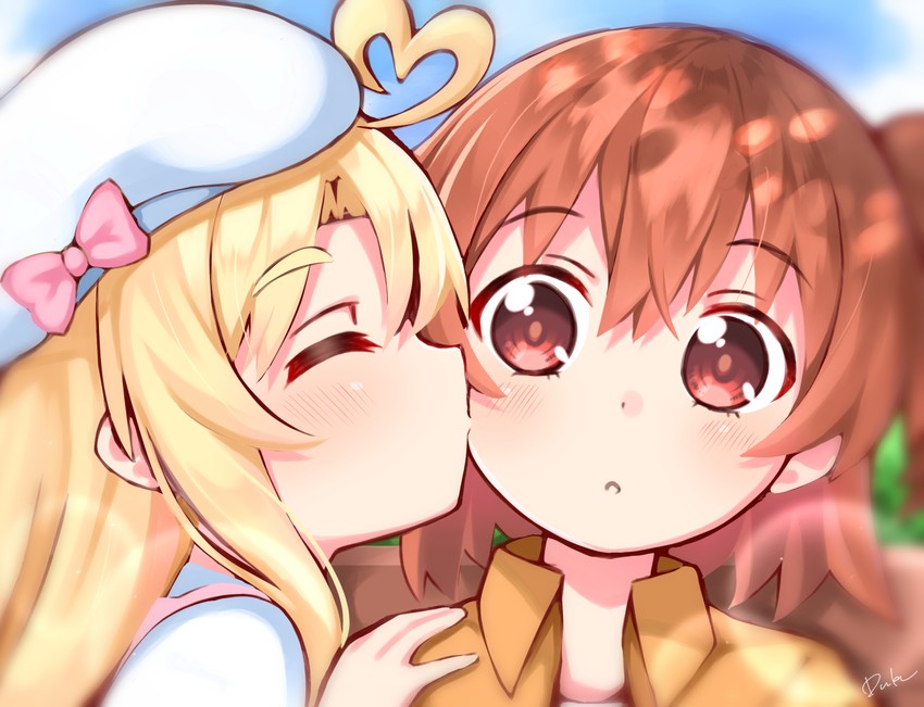 himesaka noa and hoshino hinata (watashi ni tenshi ga maiorita!) drawn by usagi_koushaku