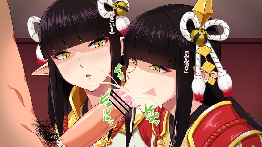 hinoa and minoto (monster hunter and 1 more) drawn by hou_(hachiyou)